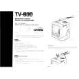 CASIO TV800 Owners Manual